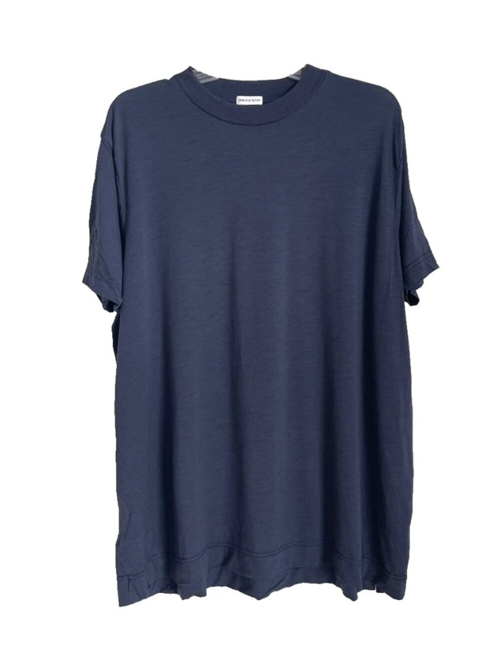 Son of a Tailor Navy Blue 100% Merino Wool Short Sleeve Tee